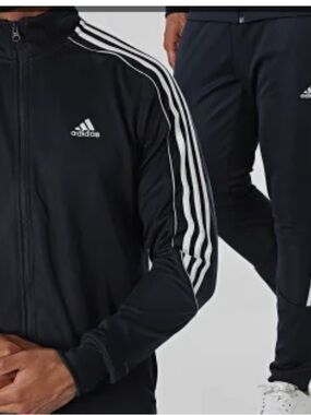 Adidas 3-Stripes Tricot Track Suit - Navy Blue Size M